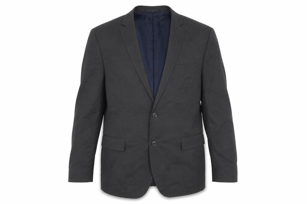 Front view of Zara women’s black jacket, size L, zip