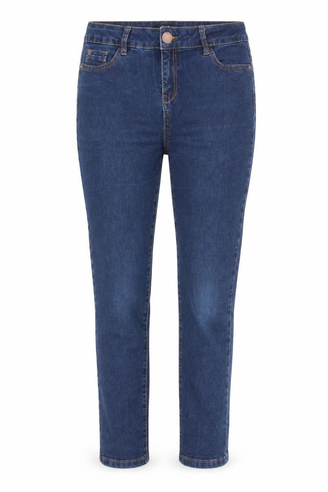 George Womens Blue Cotton Straight Jeans Size 10 L23 in Regular Zip