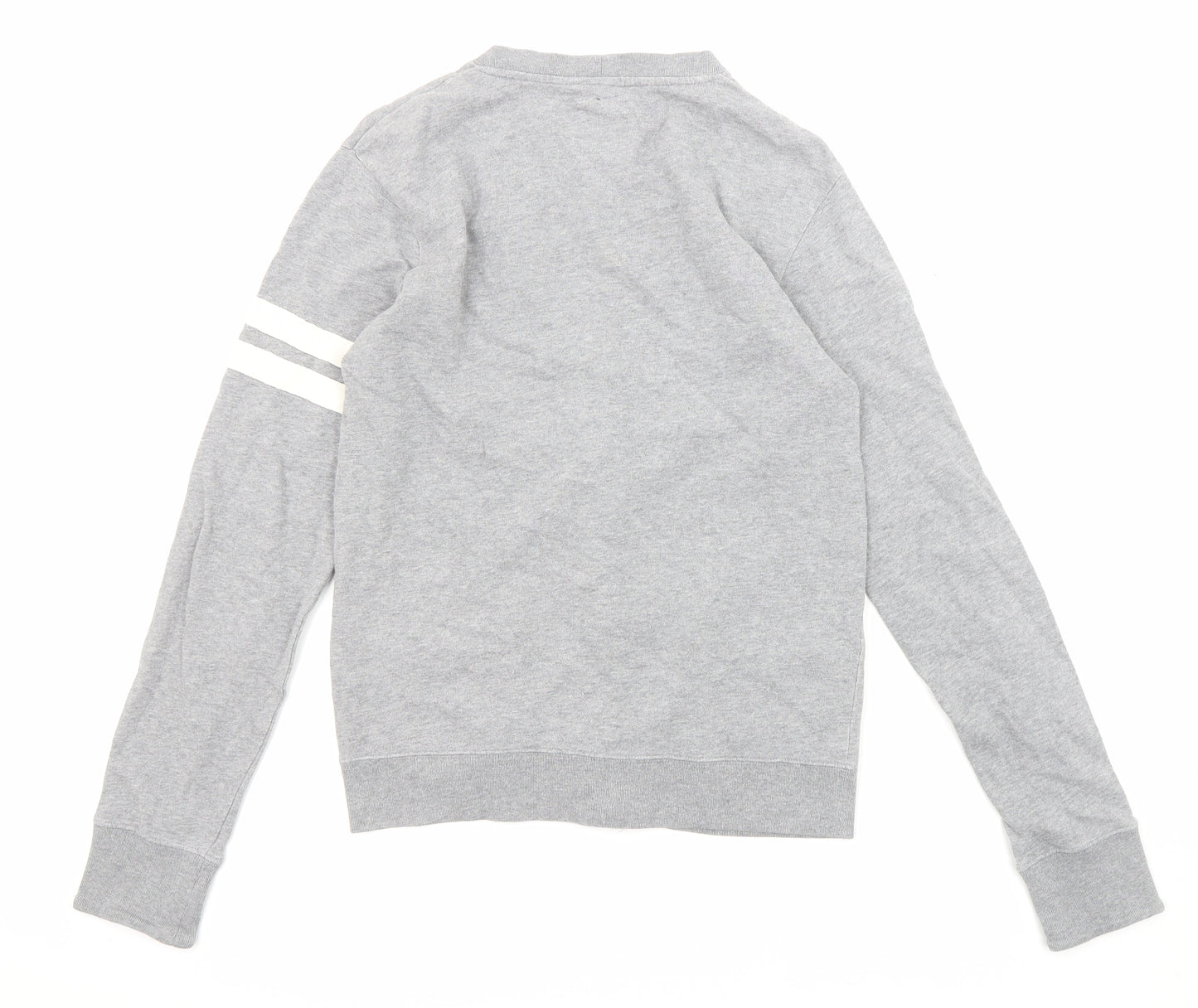 Graniph Mens Grey Cotton Pullover Sweatshirt Size S - Button-up