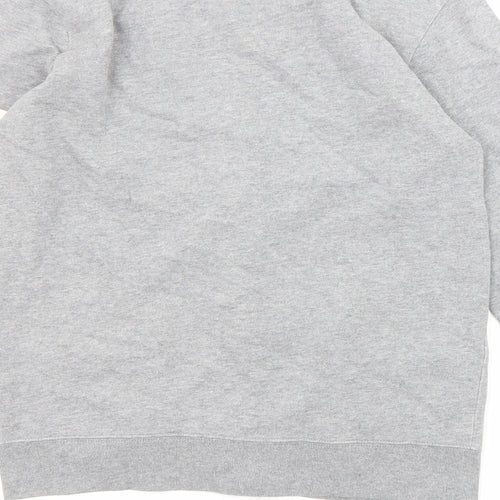 Graniph Mens Grey Cotton Pullover Sweatshirt Size S - Button-up