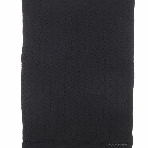 Lipsy Womens Black Acrylic Straight & Pencil Skirt Size 8