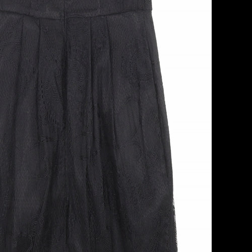 Pink Boom Womens Black Polyester A-Line Size L Off the Shoulder Zip - Jewels
