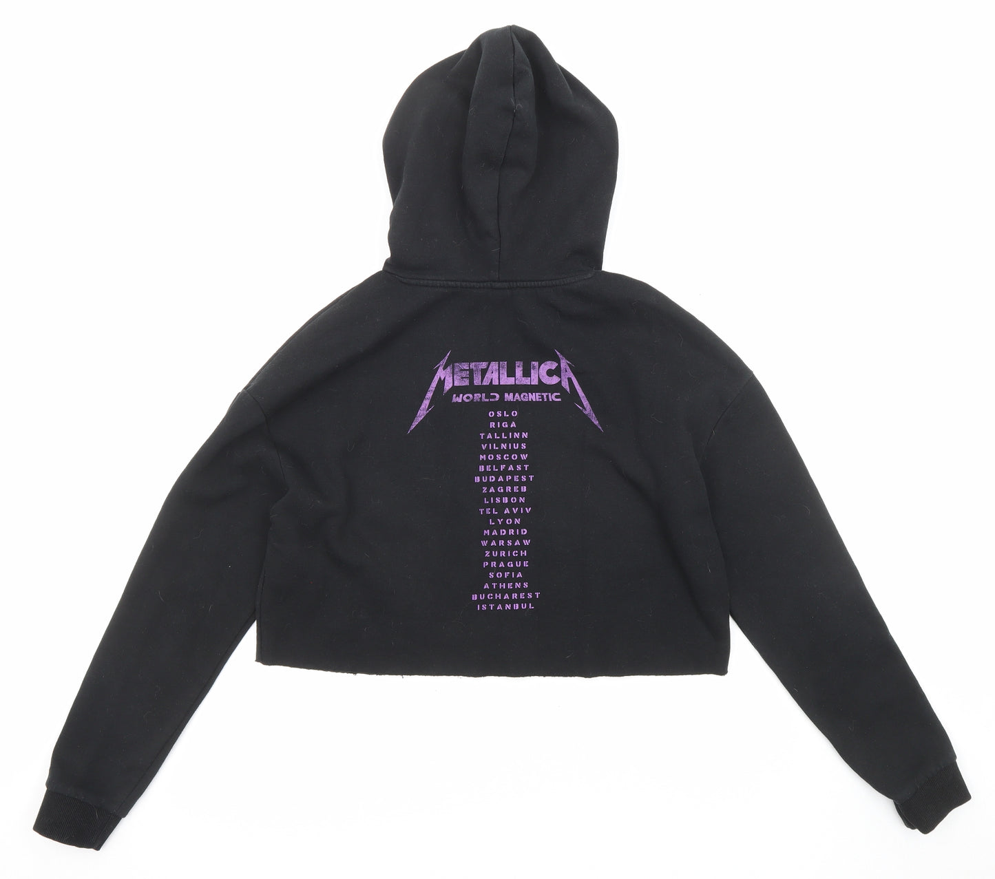 Divided by H&M Womens Black Cotton Pullover Hoodie Size XS Pullover - Metallica