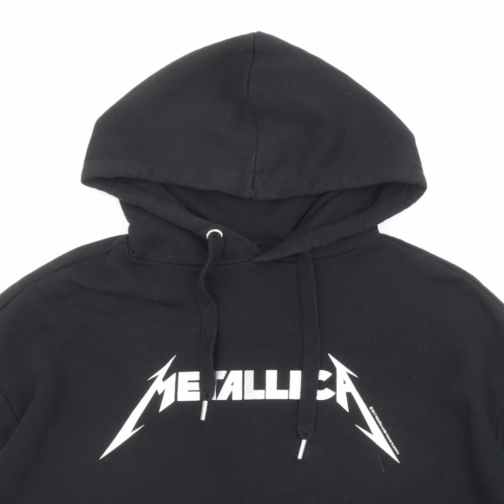 Divided by H&M Womens Black Cotton Pullover Hoodie Size XS Pullover - Metallica
