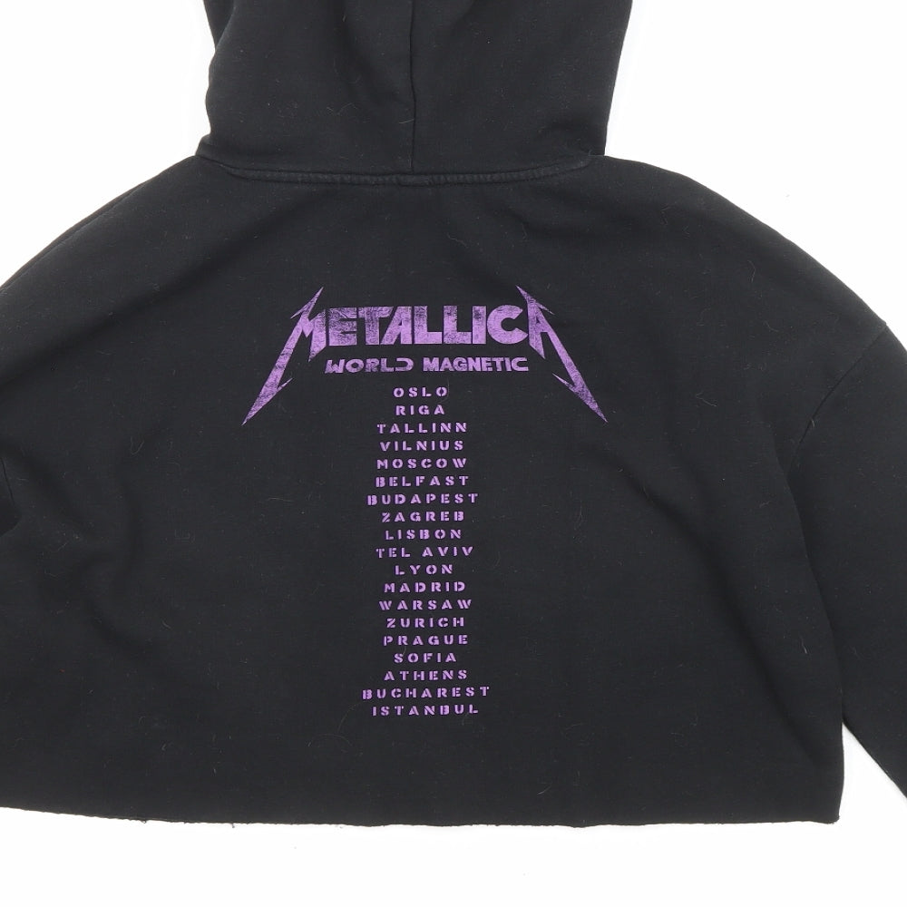 Divided by H&M Womens Black Cotton Pullover Hoodie Size XS Pullover - Metallica