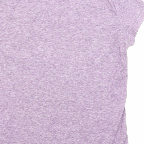 Soulmia Womens Purple Polyester Jersey T-Shirt Size S Roll Neck - Unicorn, Like a normal aunt but more awesome