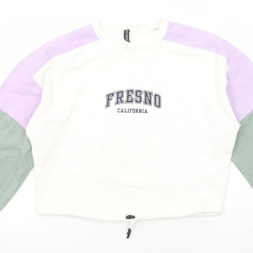 Divided by H&M Womens Multicoloured Colourblock Cotton Pullover Sweatshirt Size S Pullover - Fresno California