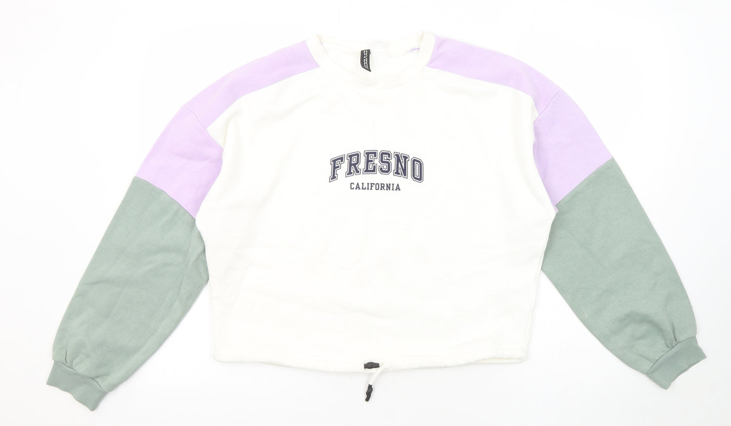 Divided by H&M Womens Multicoloured Colourblock Cotton Pullover Sweatshirt Size S Pullover - Fresno California