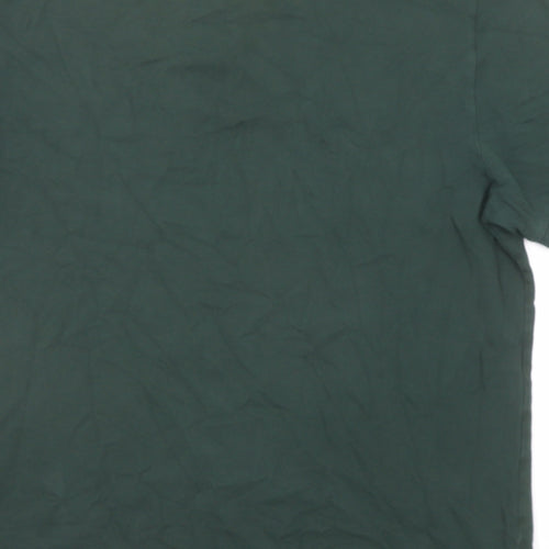 NEXT Mens Green Cotton Polo Size XL Collared Button - Logo Embroidery