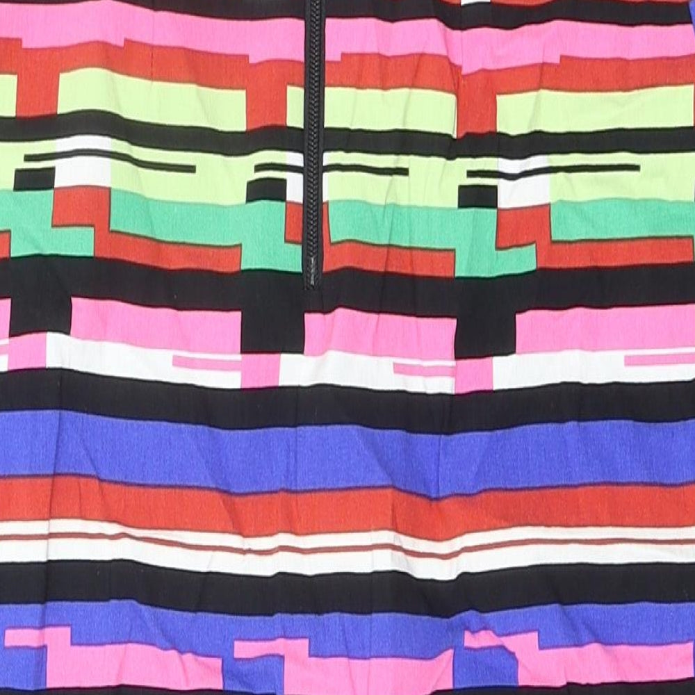 Vesper Womens Multicoloured Geometric Viscose Bandage Skirt Size 8 Zip - Wrap over effect