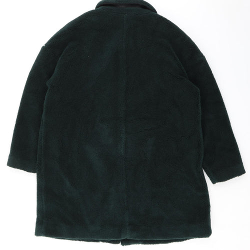 Seasalt Womens Green Overcoat Coat Size 18 Button - Textured