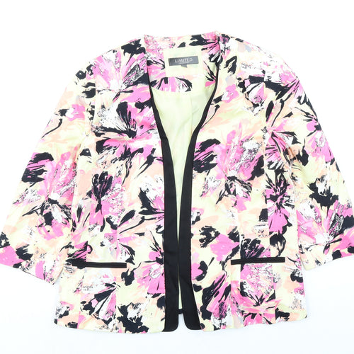 Limited Collection Womens Multicoloured Floral Jacket Size 14 - No closure jacket