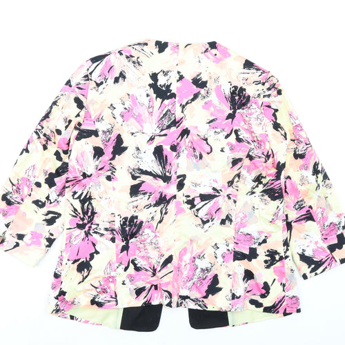 Limited Collection Womens Multicoloured Floral Jacket Size 14 - No closure jacket