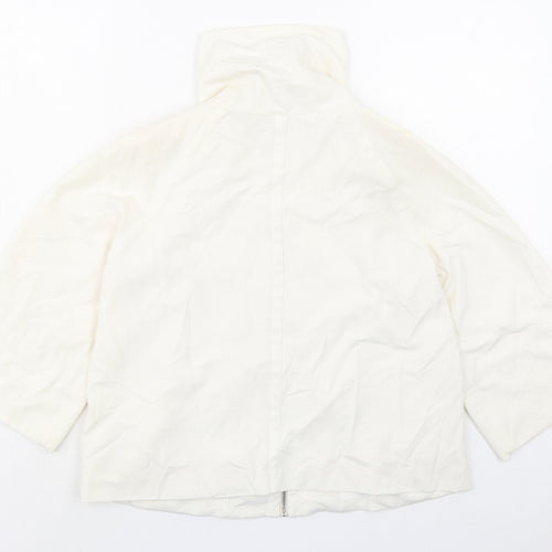 Principles Womens Ivory Jacket Size 10 Zip - Pull cord collar