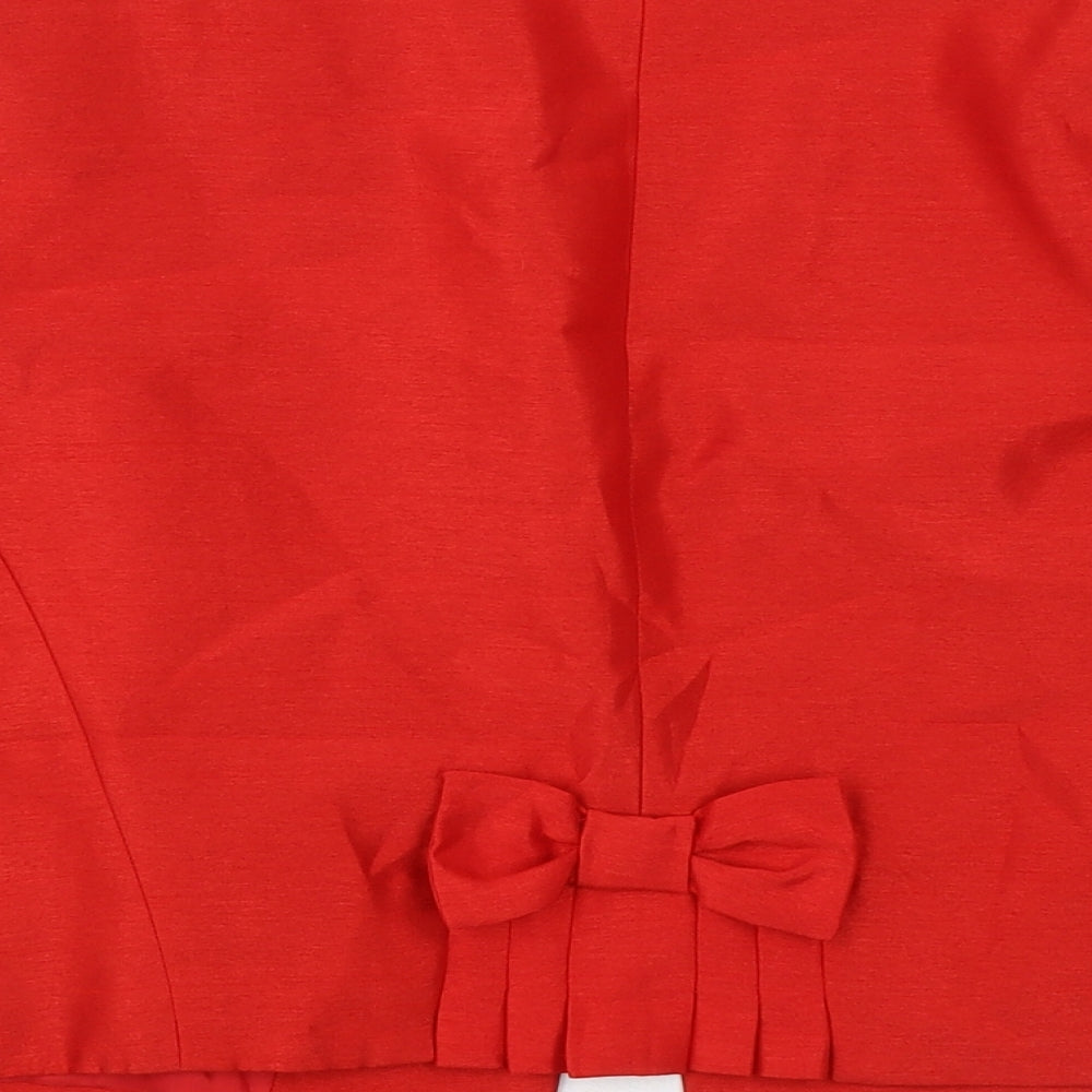 Roman Womens Red Jacket Size 18 - Bow detail