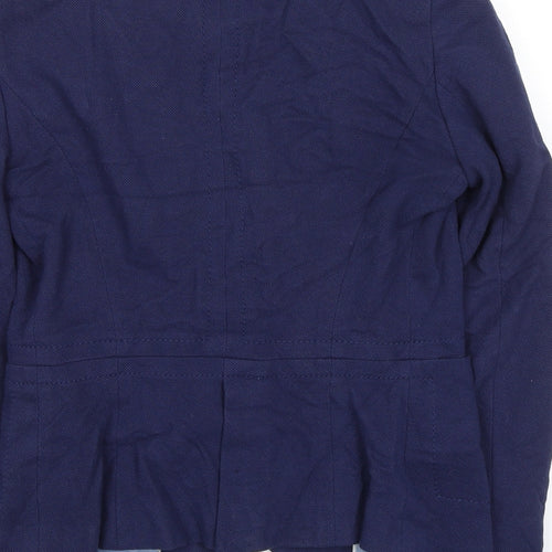 Zara Womens Blue Jacket Size M Button - Single Button Closure