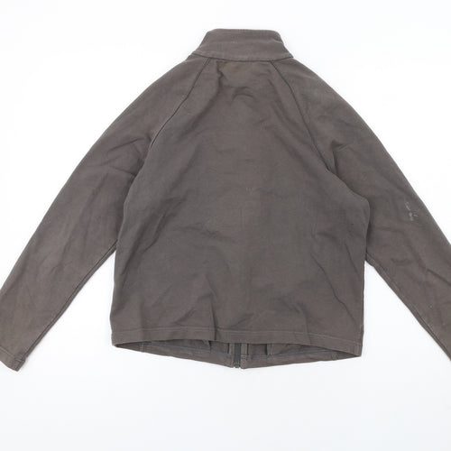 Marks and Spencer Womens Grey Cotton Full Zip Sweatshirt Size 14 Zip