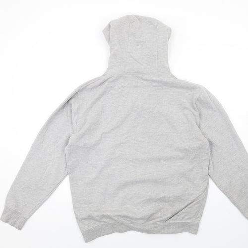 Built Up North Mens Grey Cotton Pullover Hoodie Size M