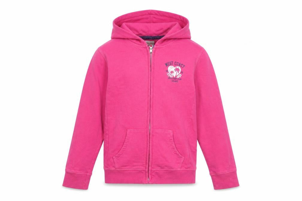 Indigo Girls Pink Cotton Full Zip Hoodie Size 11-12 Years Zip