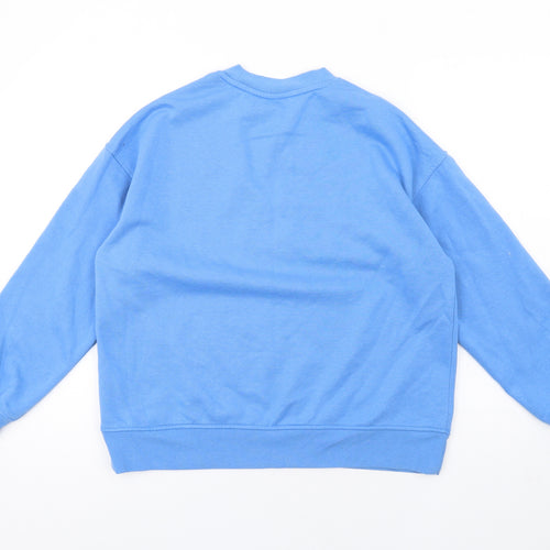 Disney Womens Blue Polyester Pullover Sweatshirt Size S Pullover - Lilo & Stitch