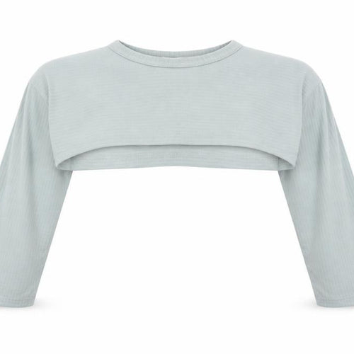 In the Style Womens Green Polyester Cropped T-Shirt Size 14 Round Neck
