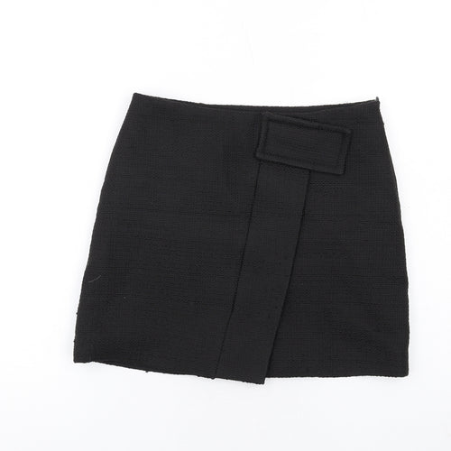 CLAUDIE PIERLOT Womens Black Polyester A-Line Skirt Size 8 Zip