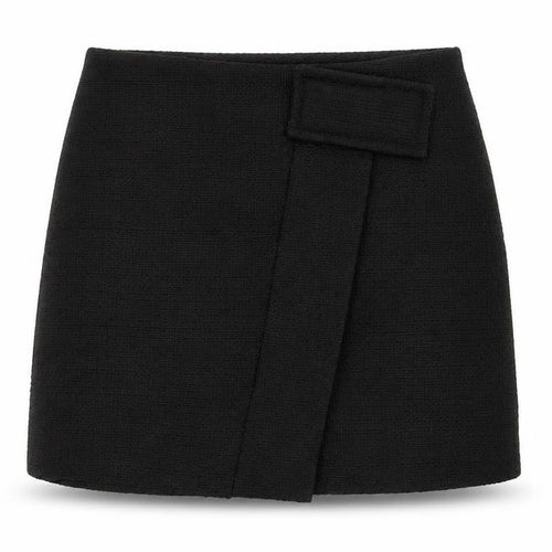 CLAUDIE PIERLOT Womens Black Polyester A-Line Skirt Size 8 Zip