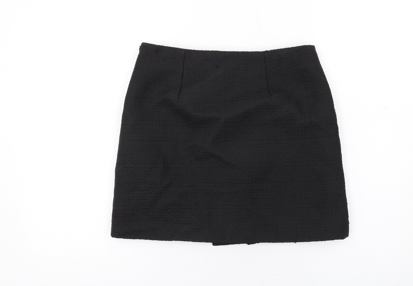 CLAUDIE PIERLOT Womens Black Polyester A-Line Skirt Size 8 Zip