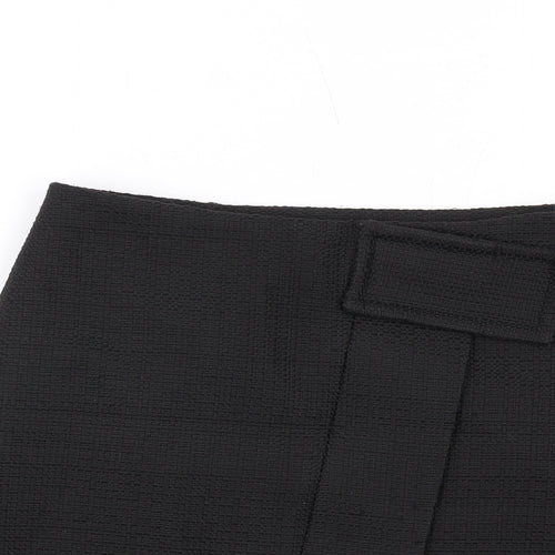CLAUDIE PIERLOT Womens Black Polyester A-Line Skirt Size 8 Zip