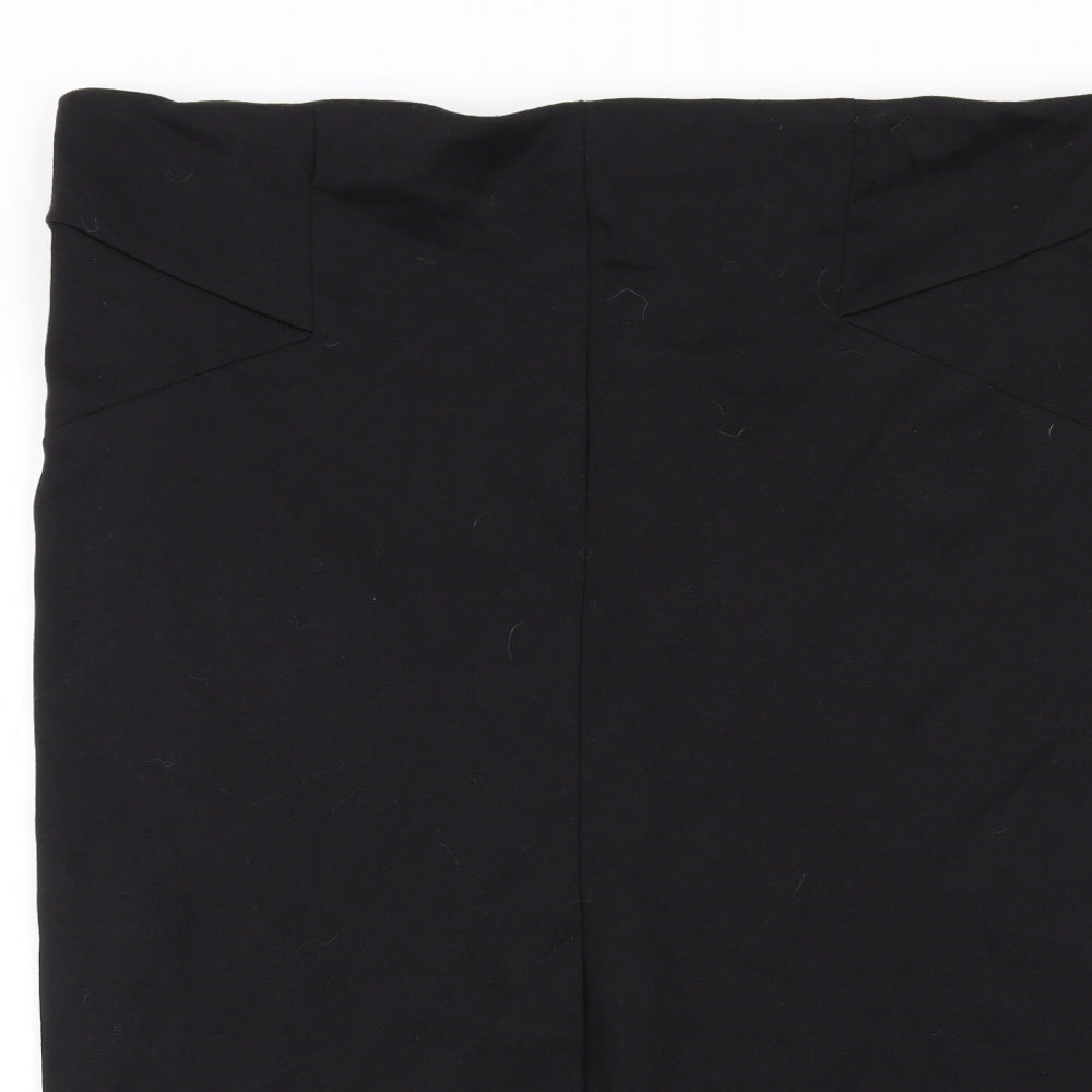 M&Co Womens Black Polyester Straight & Pencil Skirt Size 20 Zip