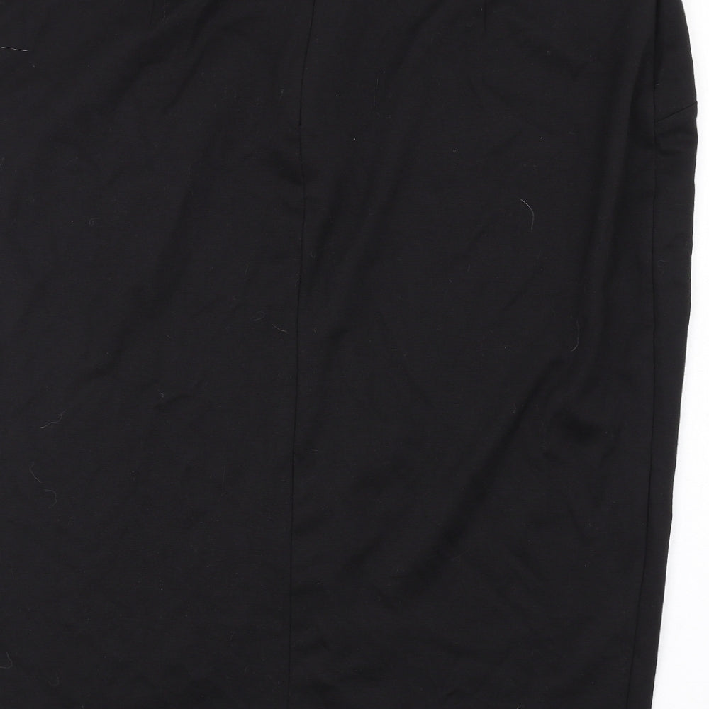 M&Co Womens Black Polyester Straight & Pencil Skirt Size 20 Zip