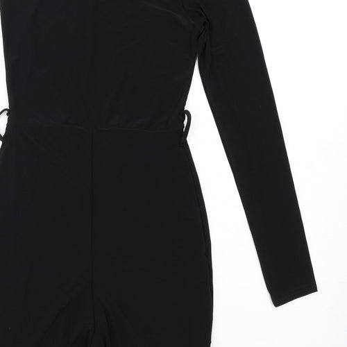 Missguided Womens Black Polyester Unitard One-Piece Size 6 L9 in Pullover
