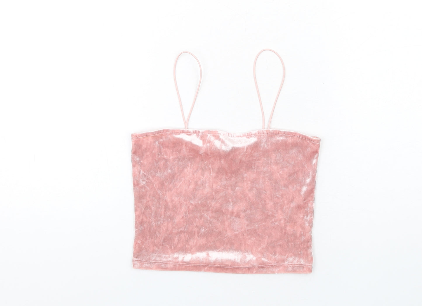 H&M Womens Pink Polyester Camisole Tank Size XS Square Neck