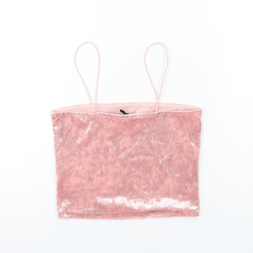 H&M Womens Pink Polyester Camisole Tank Size XS Square Neck