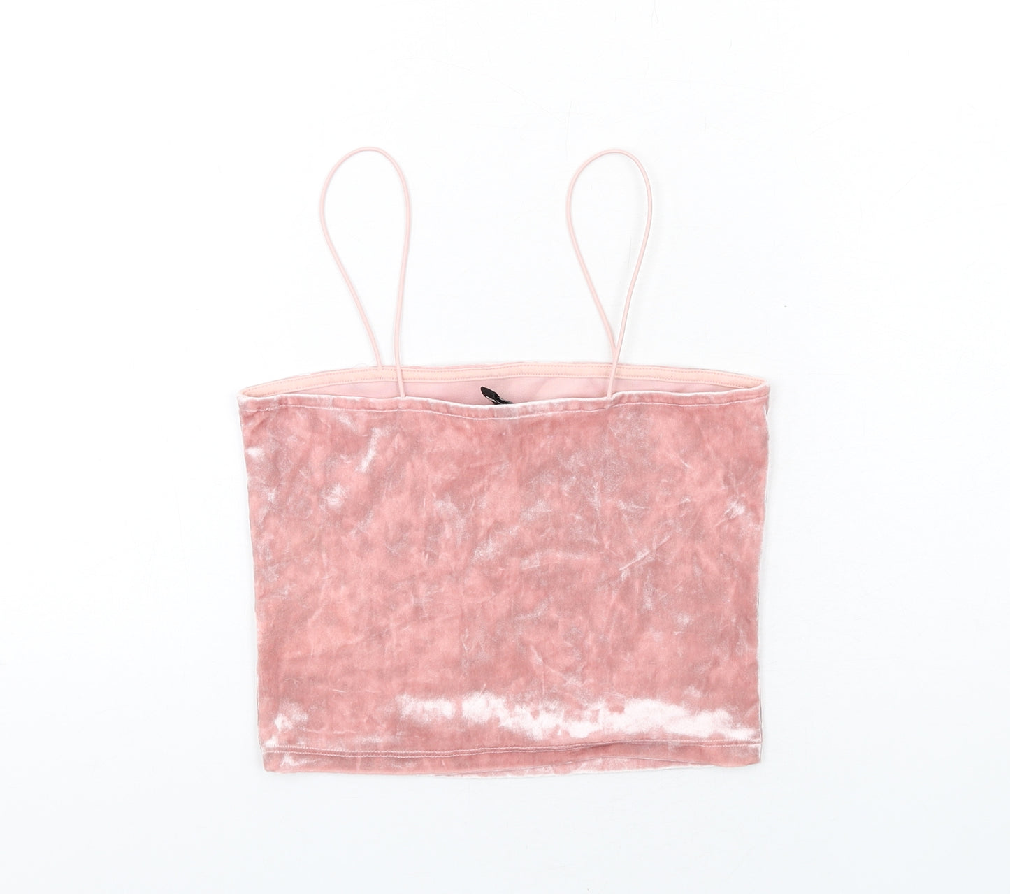 H&M Womens Pink Polyester Camisole Tank Size XS Square Neck