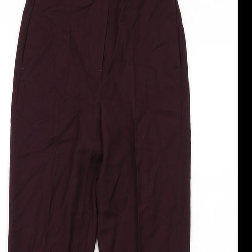 H&M Womens Purple Polyester Dress Pants Trousers Size 8 L27 in Regular Zip