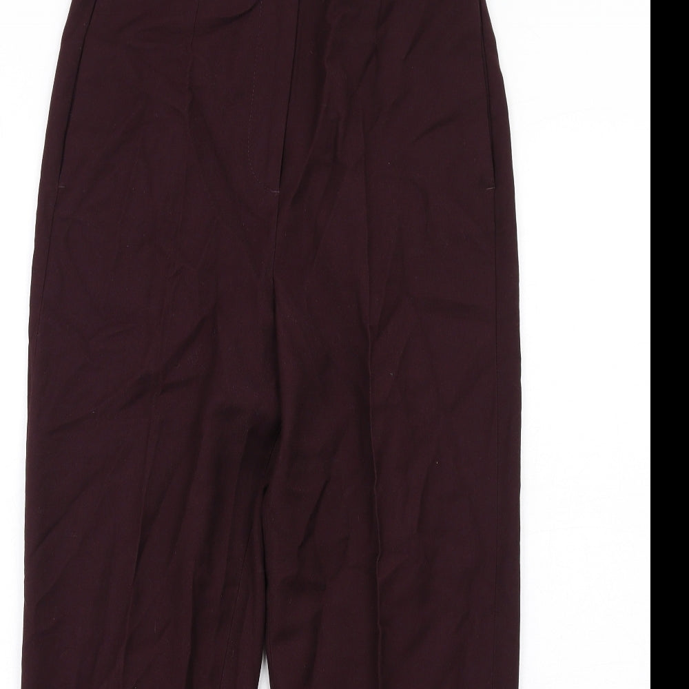 H&M Womens Purple Polyester Dress Pants Trousers Size 8 L27 in Regular Zip