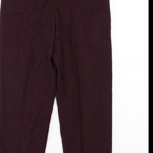 H&M Womens Purple Polyester Dress Pants Trousers Size 8 L27 in Regular Zip