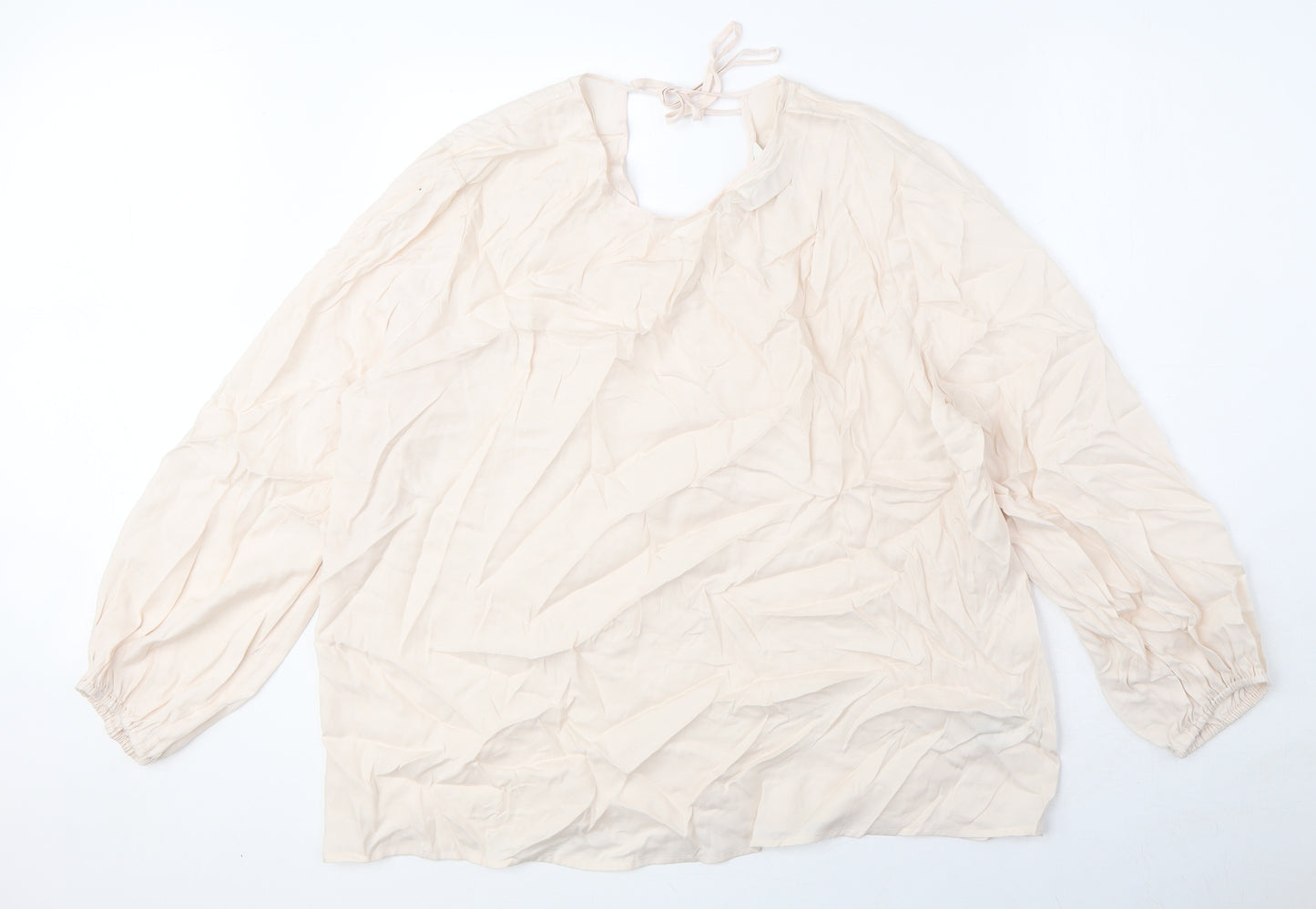 Autograph Womens Pink Cupro Basic Blouse Size 20 Round Neck
