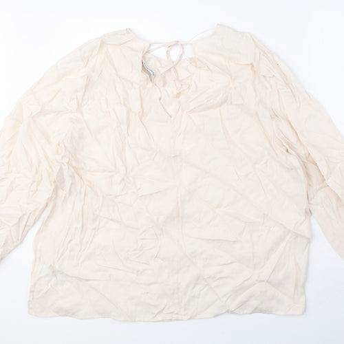 Autograph Womens Pink Cupro Basic Blouse Size 20 Round Neck