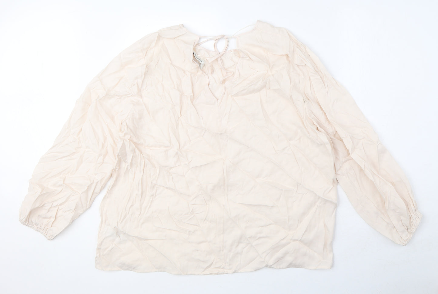 Autograph Womens Pink Cupro Basic Blouse Size 20 Round Neck