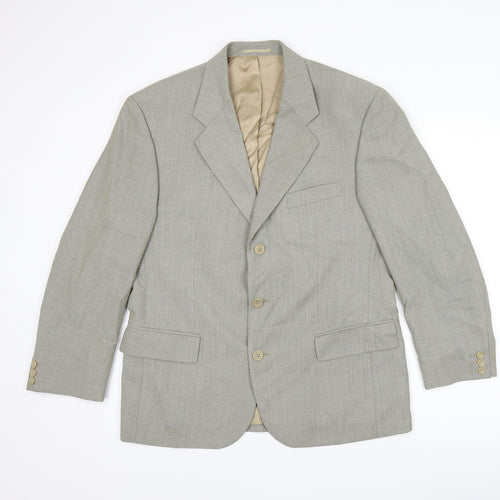 VARTEKS Mens Grey Polyester Jacket Suit Jacket Size 40 Regular