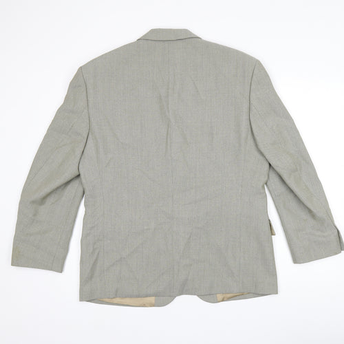 VARTEKS Mens Grey Polyester Jacket Suit Jacket Size 40 Regular