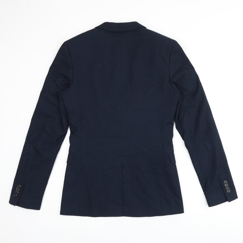 Topman Mens Blue Polyester Jacket Blazer Size 34 Regular