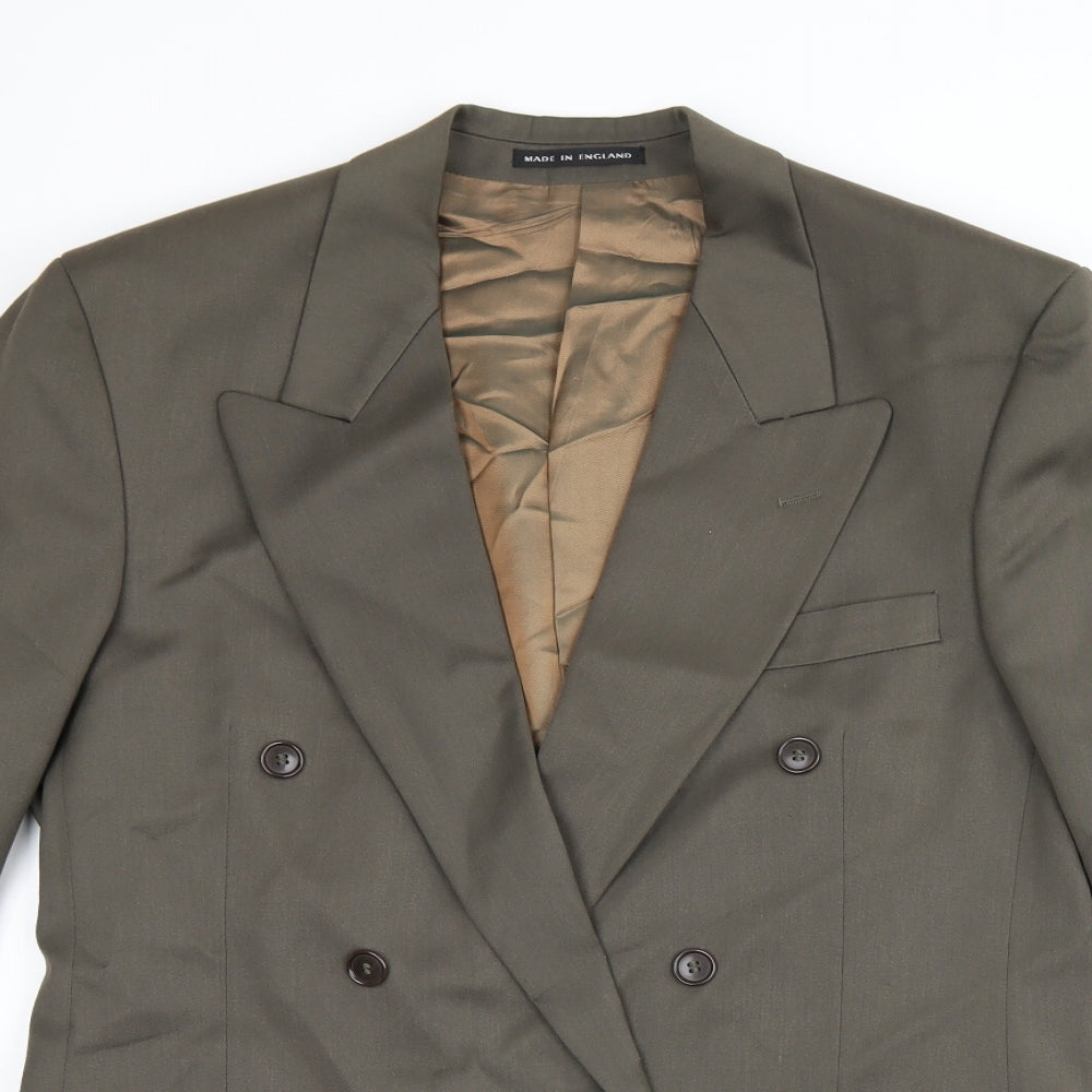 Corman Mens Brown Polyester Jacket Suit Jacket Size 40 Regular