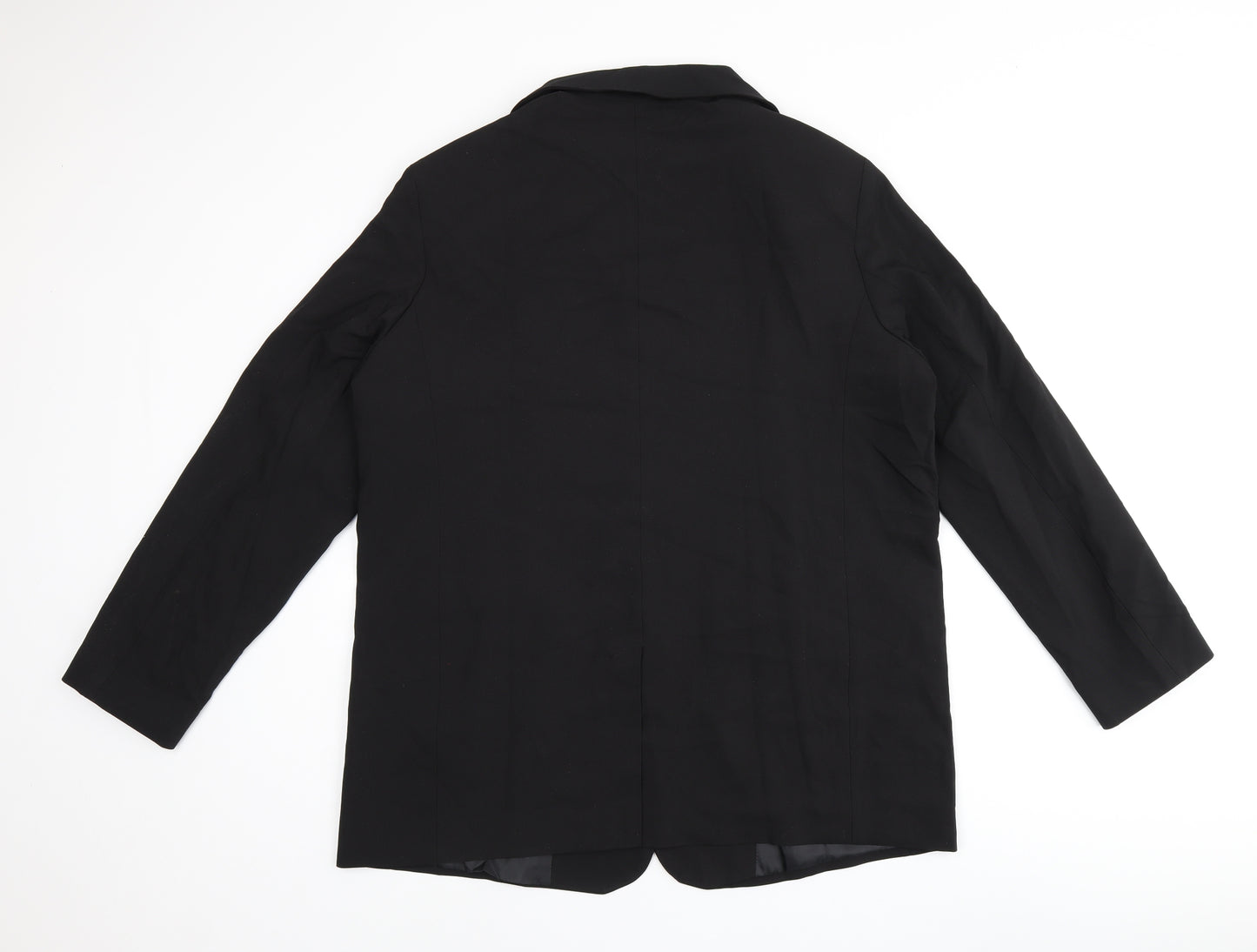 Topshop Womens Black Polyester Jacket Blazer Size 12