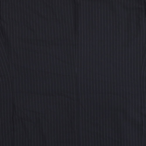 Marks and Spencer Mens Blue Striped Polyester Jacket Suit Jacket Size 48 Regular