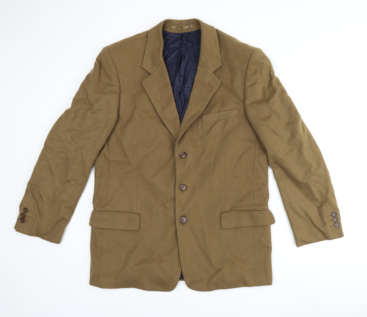 Racing Green Mens Brown Wool Jacket Blazer Size 40 Regular