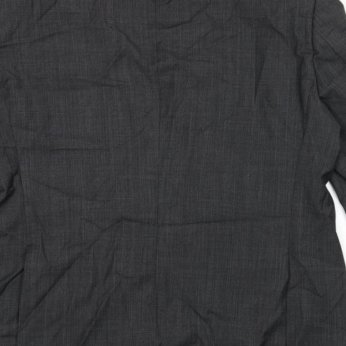 Marks and Spencer Mens Grey Plaid Wool Jacket Suit Jacket Size 42 Regular