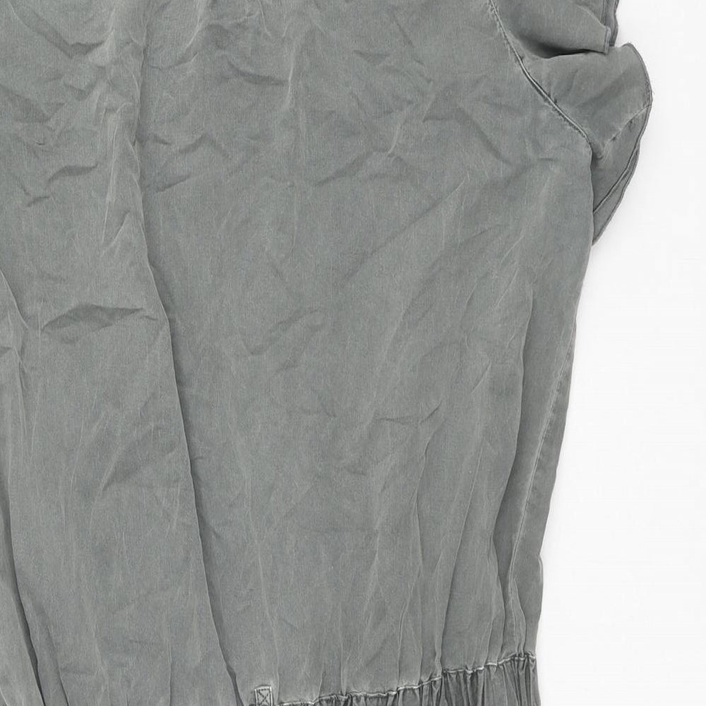 Oasis Womens Grey Viscose Playsuit One-Piece Size 16 L4 in Zip